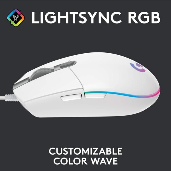 Logitech G102 Light Sync Gaming Mouse with Customizable RGB Lighting - Image 2