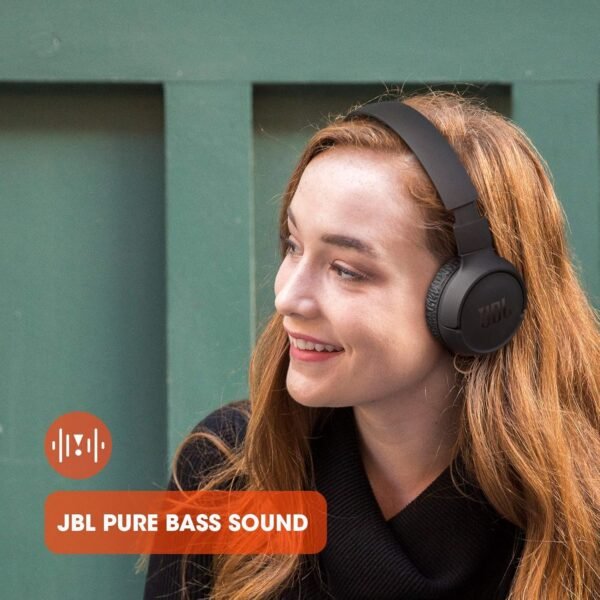 JBL Tune 510BT, On Ear Wireless Headphones with Mic, up to 40 Hours Playtime, Pure Bass - Image 2